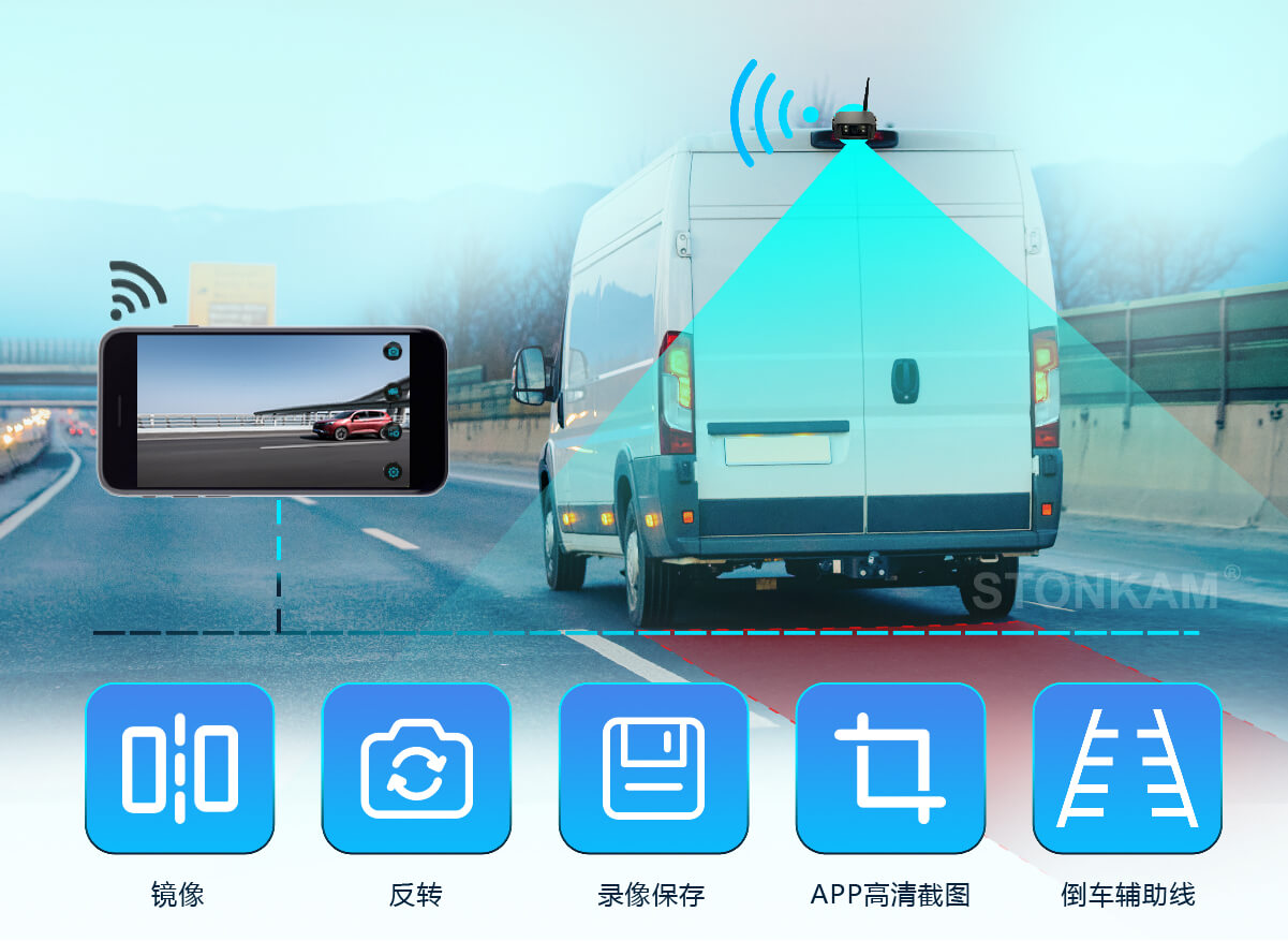 無線wifi車載攝像機					